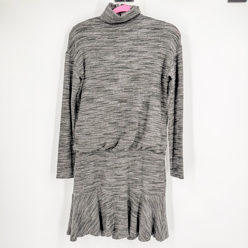 Bailey 44 Gray Mock Neck Long Sleeve Sweater Dress